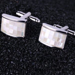 Shirt cufflinks round cuff nails simple